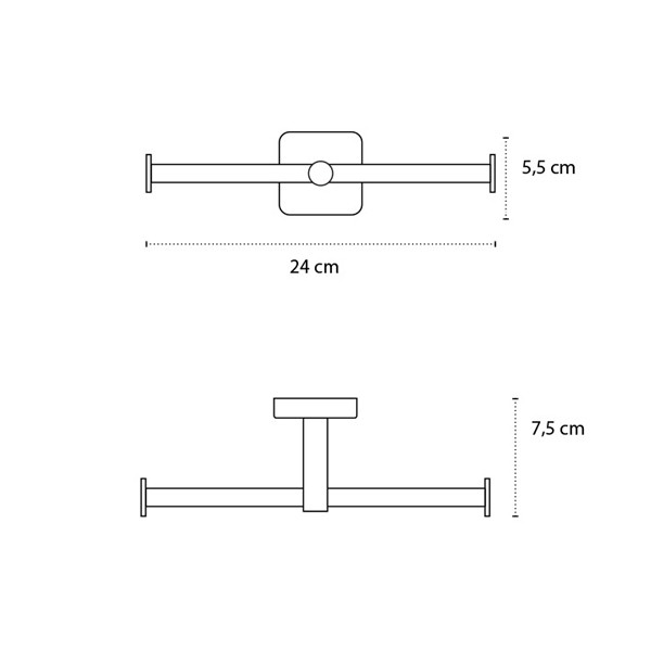 Karag Quattro Nero Opaco 442255 Χαρτοθήκη Διπλή