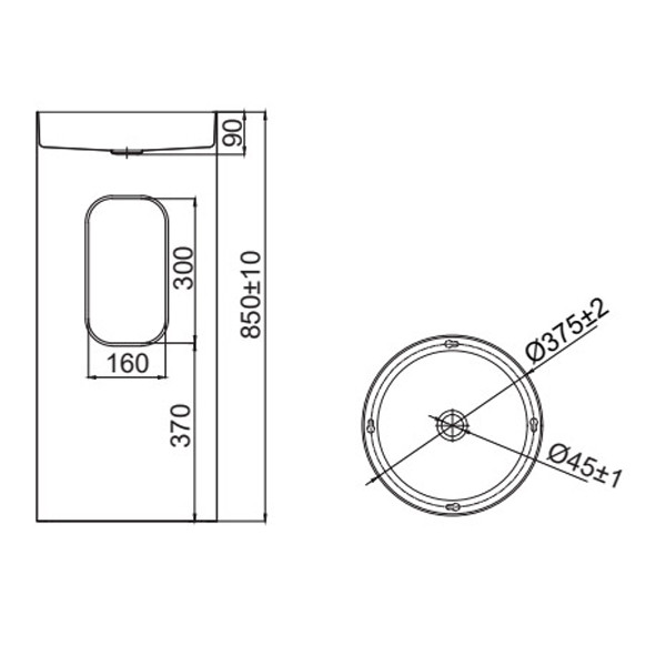 Karag 4609F-LG-BCK PVD Oro Νιπτήρας Ανοξείδωτος