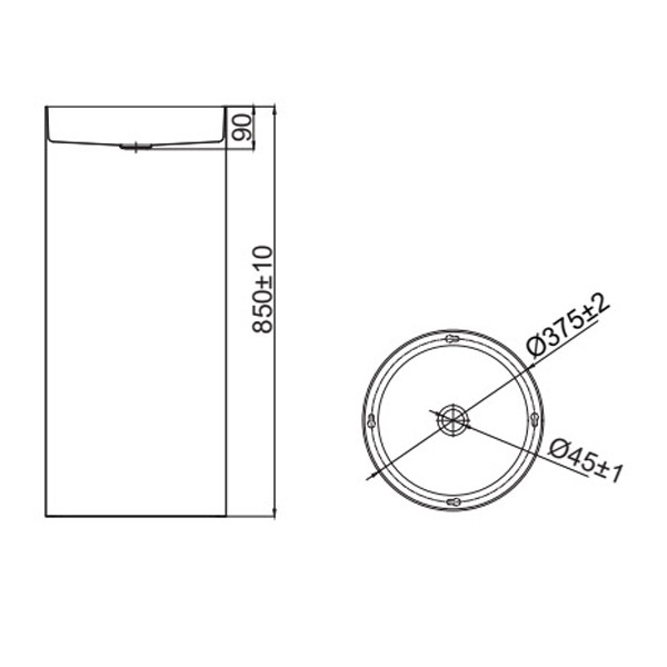 Karag 4609F-LG PVD Oro Νιπτήρας Ανοξείδωτος