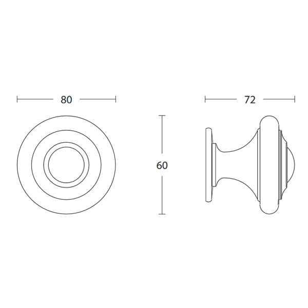 Convex 469/80 Πόμολο Μπουλ Εξώπορτας Ματ Μαύρο