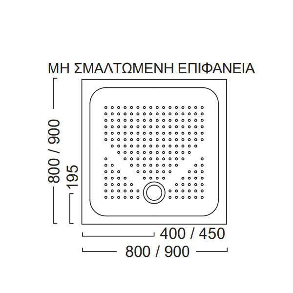 Gsi Slim 470808-300 Ντουζιέρα Πορσελάνη