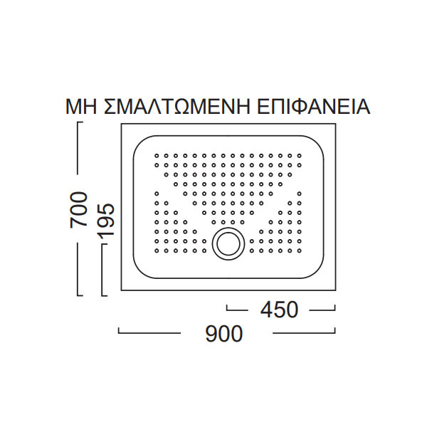 Gsi Slim 470907-300 Ντουζιέρα Πορσελάνη