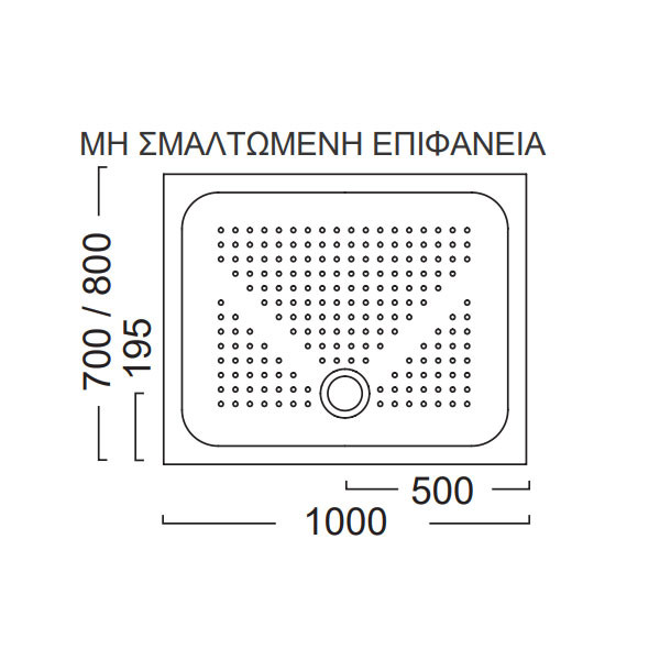 Gsi Slim 471007-300 Ντουζιέρα Πορσελάνη