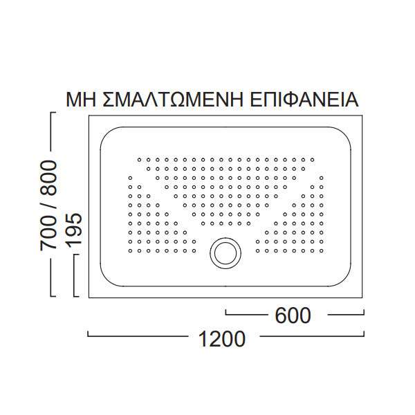 Gsi Slim 471207-300 Ντουζιέρα Πορσελάνη