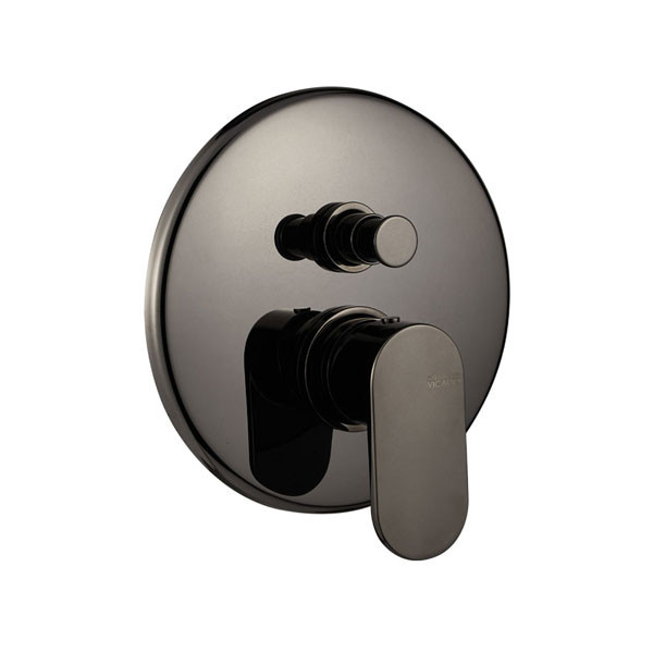 Armando Vicario Slim 500050D-405 Black Chrome Επιτοίχιος Μίκτης Με Εκτροπέα