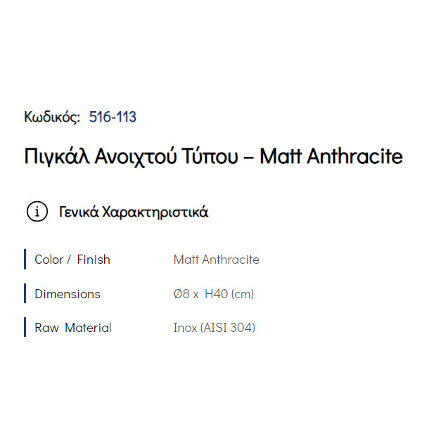 Pam Matt Anthracite 516-113 Πιγκάλ Μπάνιου