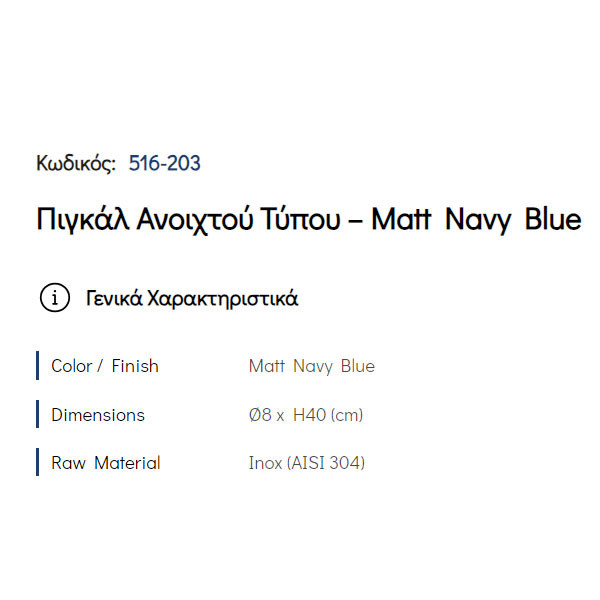 Pam Matt Navy Blue 516-203 Πιγκάλ Μπάνιου