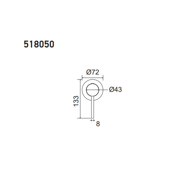 Armando Vicario Glam 518050-400 Black Matt Επιτοίχιος Μίκτης