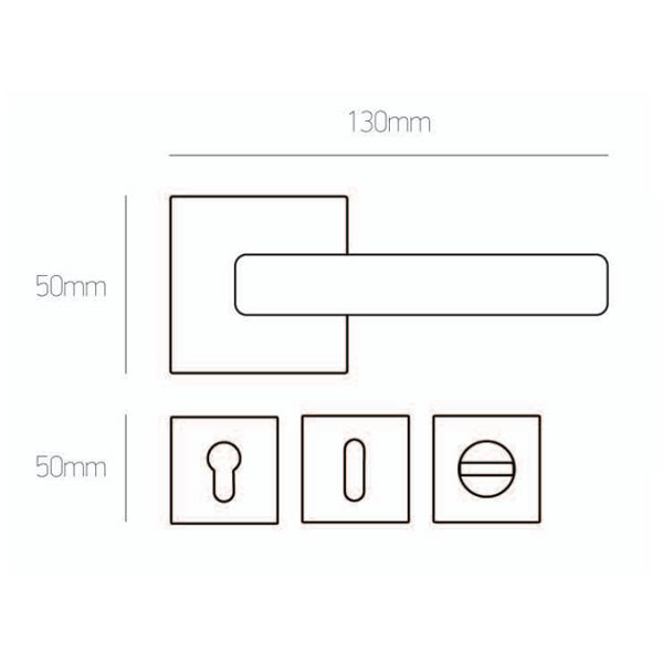 Best 520 Πόμολο Μεσόπορτας Νίκελ Ματ