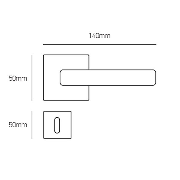 Best 521 Πόμολο Μεσόπορτας Μαύρο Ματ