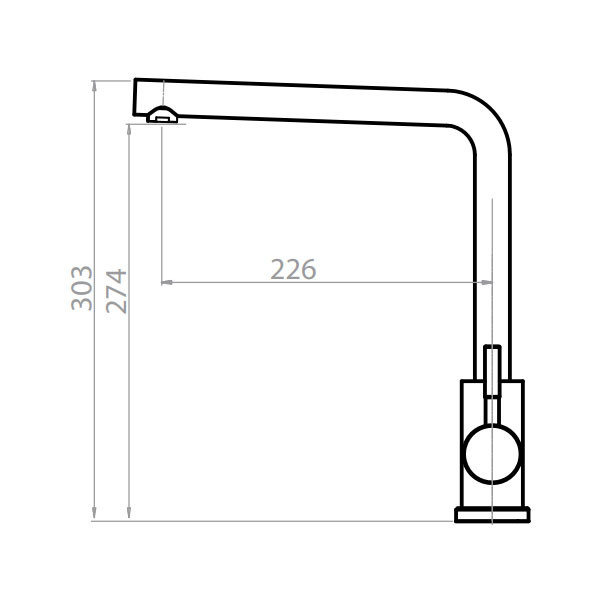 Helika Forte 5553E2 Chrome Μπαταρία Κουζίνας Πάγκου