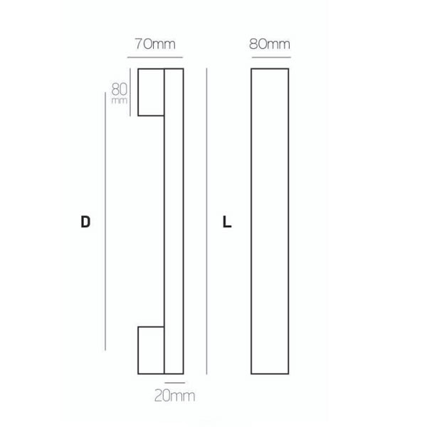 Best 580 Λαβή Εξώπορτας Μαύρη