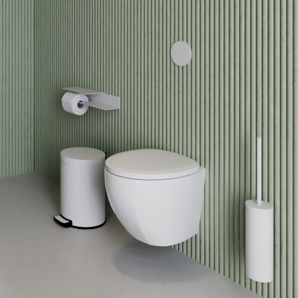 Verdi Step Bins 591.00.01 Χαρτοδοχείο Μπάνιου White Mat