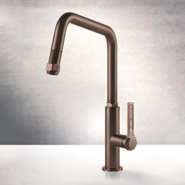 Gessi Officine 60053-708 Copper Brushed PVD Μπαταρία Κουζίνας Αποσπώμενη