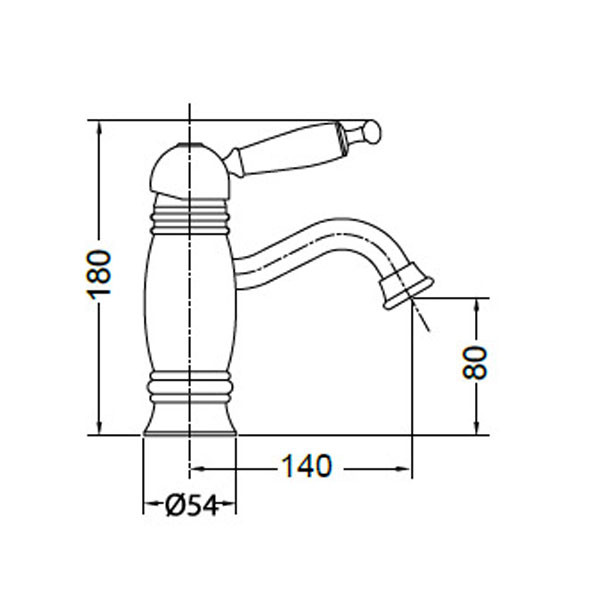 Bugnatese Oxford 6319-100 Chrome Μπαταρία Νιπτήρος Χαμηλή