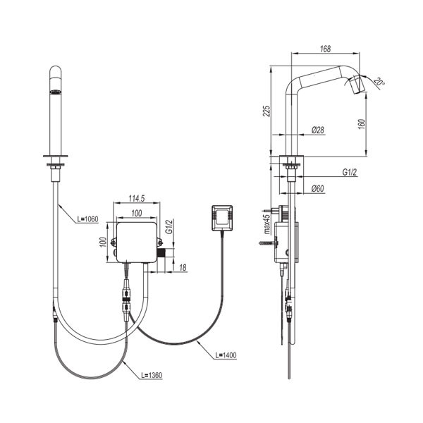 Cora Sensor 6411-400 Black Matt Μπαταρία Φωτοκυττάρου