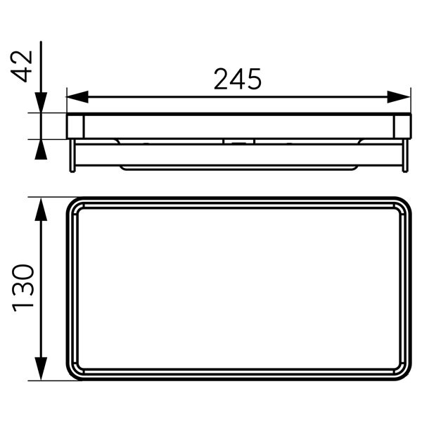Ferro 65581.1 Ραφιέρα - Διπλή Χαρτοθήκη Μπάνιου