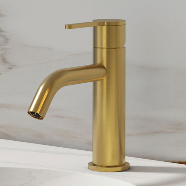 KLS By Teorema Carla Brush Gold 690311BG Μπαταρία Νιπτήρος Χαμηλή