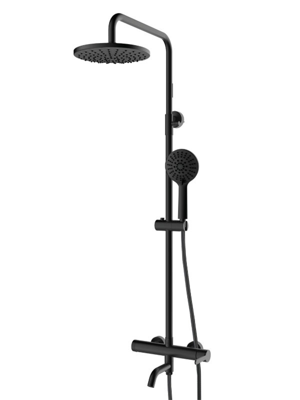 KLS Carla Black Matt 690650CMB Στήλη Ντους Με Μπαταρία