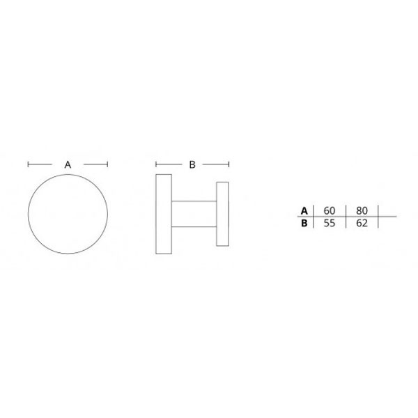 Convex 697/80 Πόμολο Μπουλ Εξώπορτας Inox