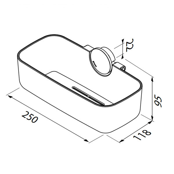 Geesa Opal Chrome 7214-100 Σπογγοθήκη - Μπουκαλοθήκη