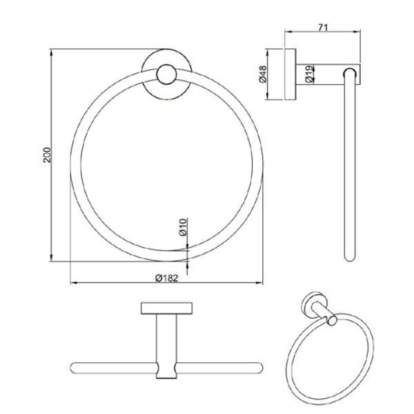 LARSD Fiera Black Matt 745860MB Κρίκος