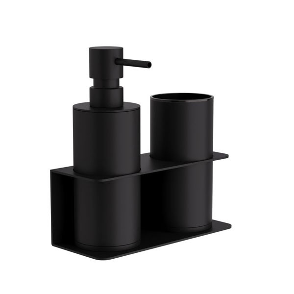 Pam Matt Black 80-403 Ντισπένσερ & Ποτηροθήκη