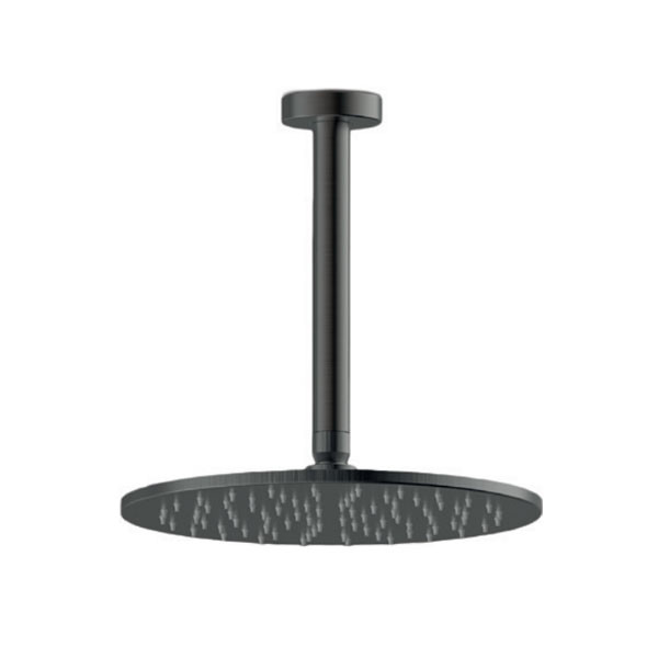 Armando Vicario Slim 800597-410 + 800087-410 Black Brushed Κεφαλή & Μπράτσο Ντους