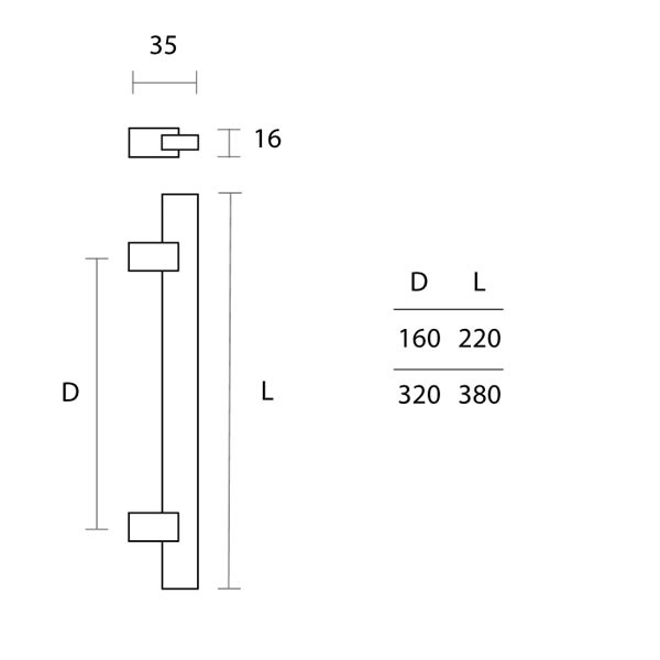 Convex 857-160 Λαβίτσα Ματ Νίκελ