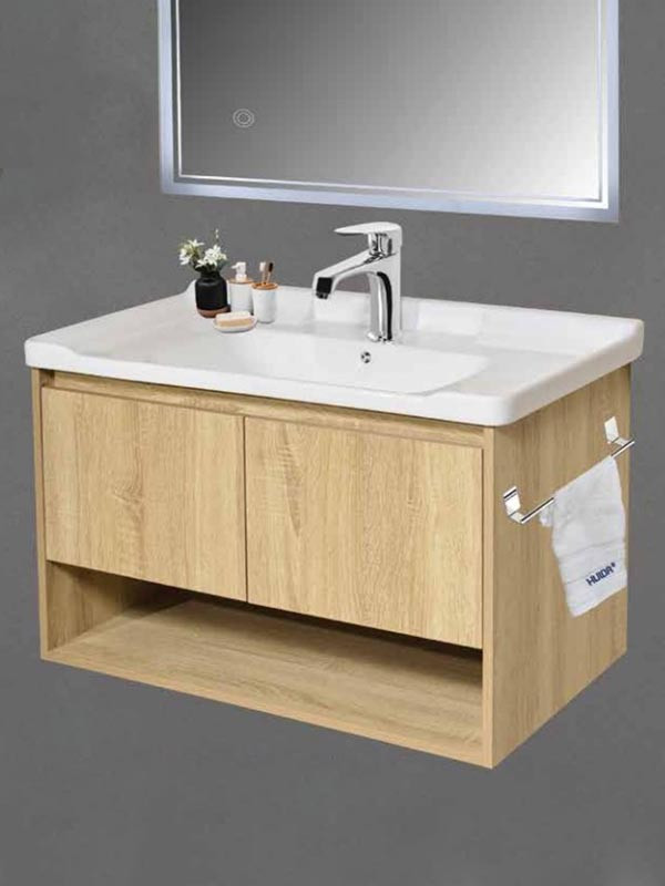 Gloria Laura 80 Natural Wood 888047 Βάση Επίπλου Μπάνιου Με Νιπτήρα