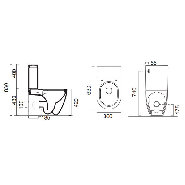 Gsi Pura Swirl 880600C-300 Λεκάνη Χαμηλής Πιέσεως