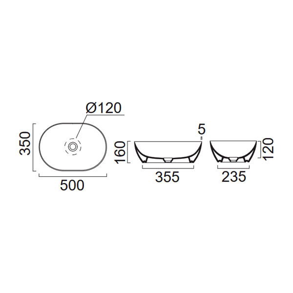 Gsi Pura 8860-300 Νιπτήρας Eπικαθήμενος