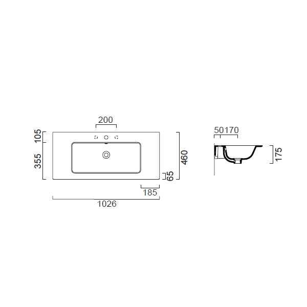 Gsi Pura 8886-300 Nιπτήρας Πορσελάνη Επίπλου