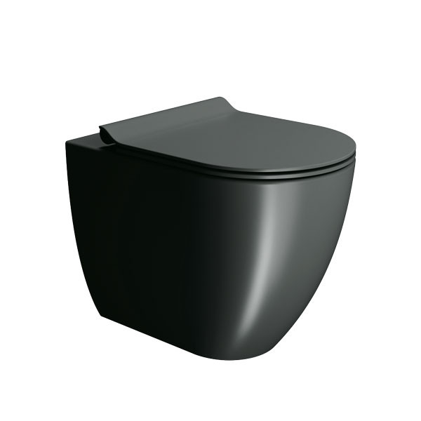 GSI Pura Swirl 889000SC-401 Ardesia Rimless Λεκάνη Υψηλής Πιέσεως