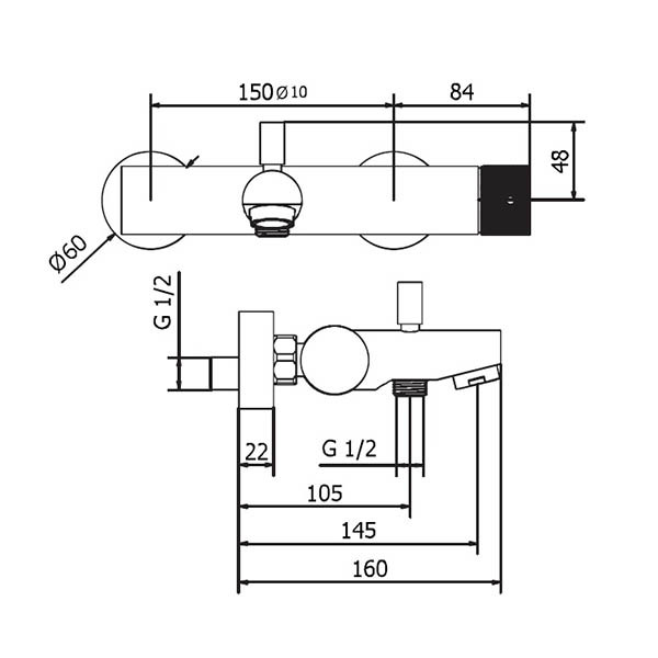 Teorema Lab Chrome 931501 Μπαταρία Λουτρού