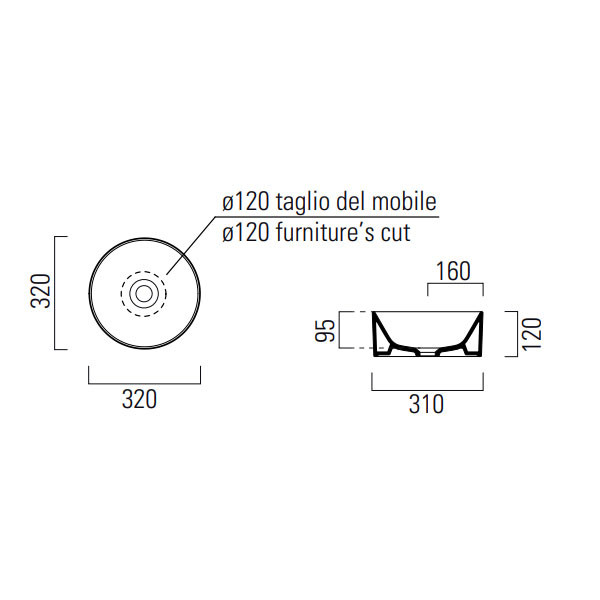 Gsi Kube-X 9435-300 Νιπτήρας Eπικαθήμενος