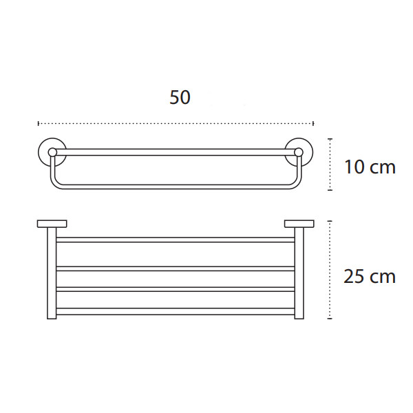 Karag Uno Cromo 9625 Πετσετοθήκη Ραφιέρα