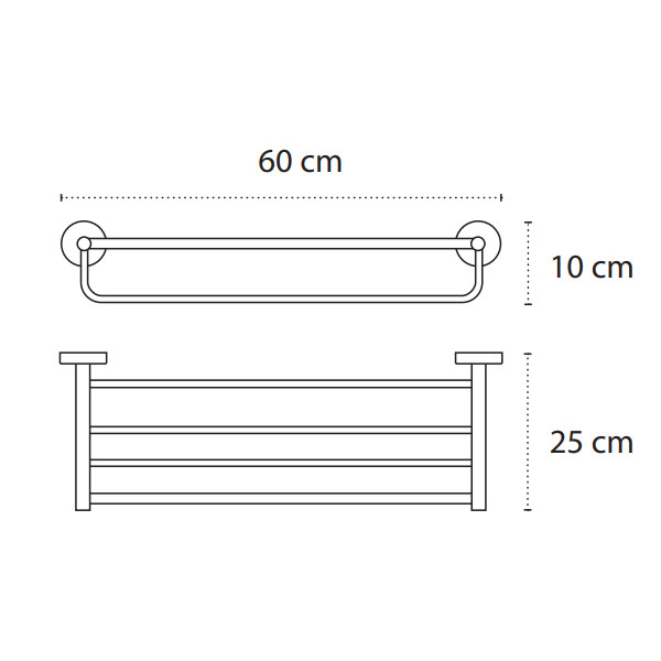 Karag Uno Nero Opaco 962655 Πετσετοθήκη Ραφιέρα