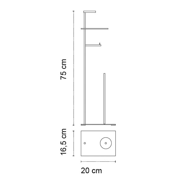 Karag 966166 Bianco Opaco Πιγκάλ & Χαρτοθήκη Μπάνιου
