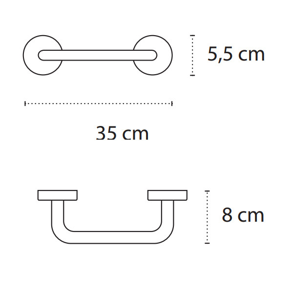 Κarag Uno Nero Opaco 968355 Χειρολαβή Λουτρού