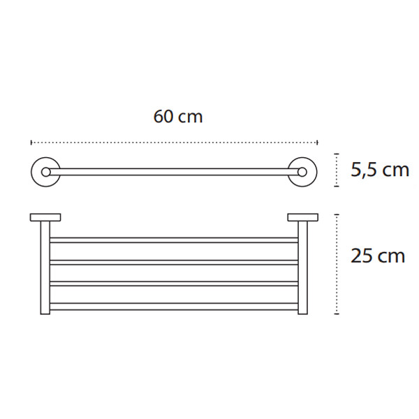 Karag Uno Cromo 9696 Πετσετοθήκη Ραφιέρα