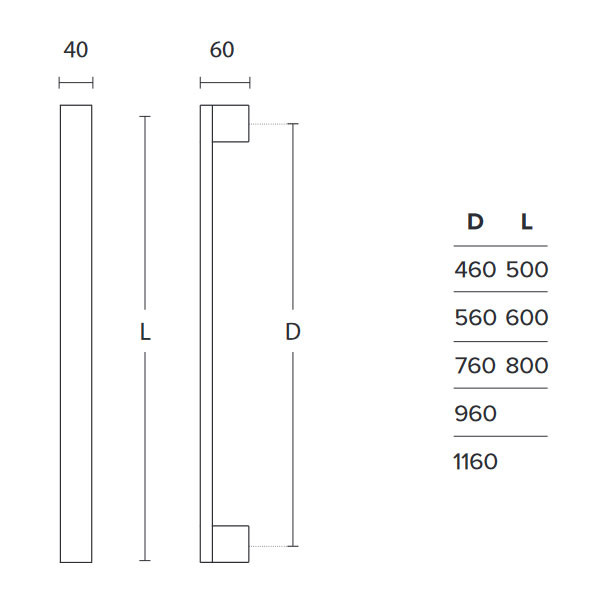 Convex 987 Λαβή Εξώπορτας Ματ Μαύρο/Χρώμιο