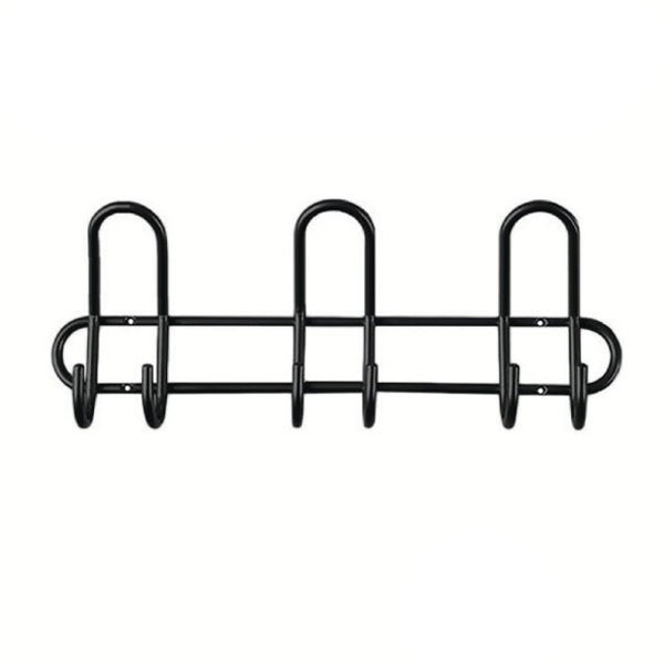 Import K41063/6 Κρεμάστρα Πόρτας Εξαπλή Μαύρη