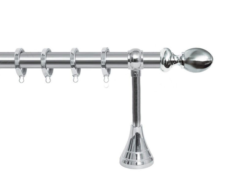 Import Σειρά Α Νο 6 Κουρτινόξυλο Ø25 Νίκελ Ματ / Χρώμιο