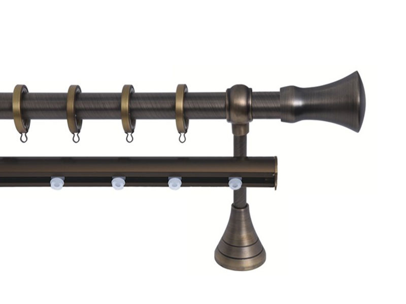 Import Σειρά Α Νο 3 Κουρτινόξυλο Διπλό Με Σιδηρόδρομο Ø25 Οξειδέ