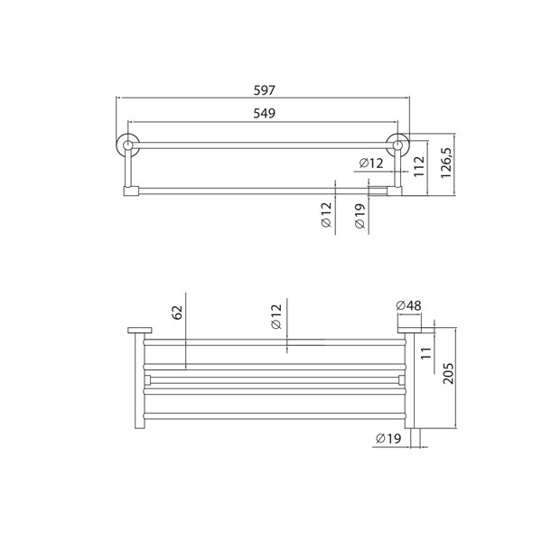 Karag Artemis Rose Gold A0150336 Πετσετοθήκη Ραφιέρα