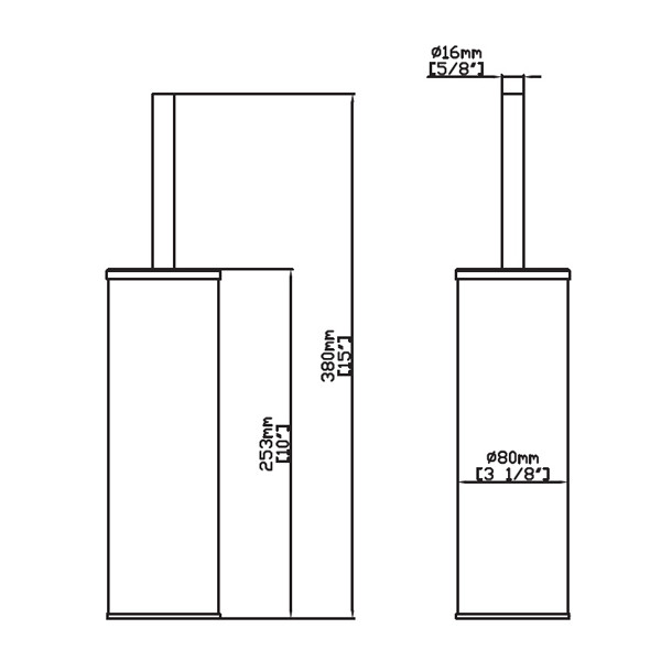 Karag A143C PVD Gun Metal Πιγκάλ Μπάνιου