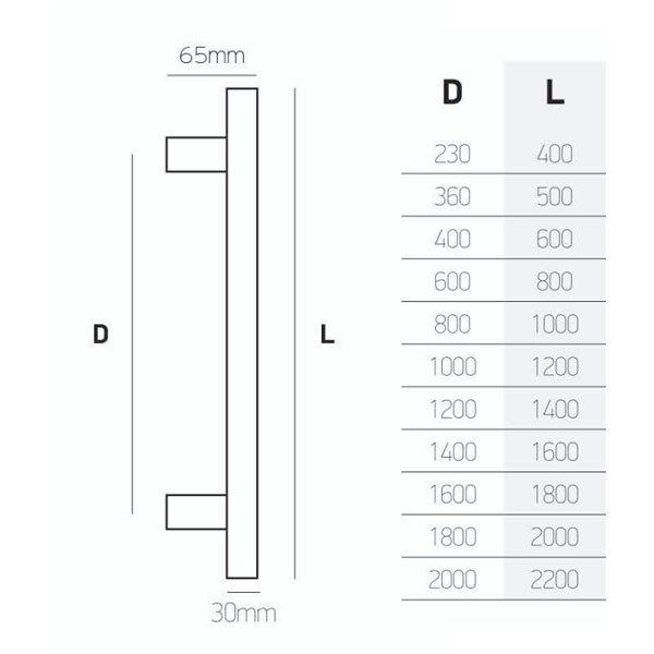 Best A170 Λαβή Εξώπορτας Inox