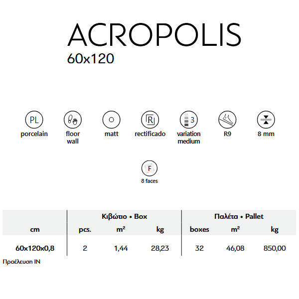 Karag Acropolis Light Πλακάκι Δαπέδου