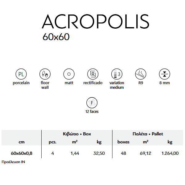 Karag Acropolis Light Matte Πλακάκι Δαπέδου